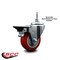 Service Caster 35 Inch Red Polyurethane 38 Inch Threaded Stem Caster with Brake SCC-TS20S3514-PPUB-RED-PLB-381615 - alternate 3